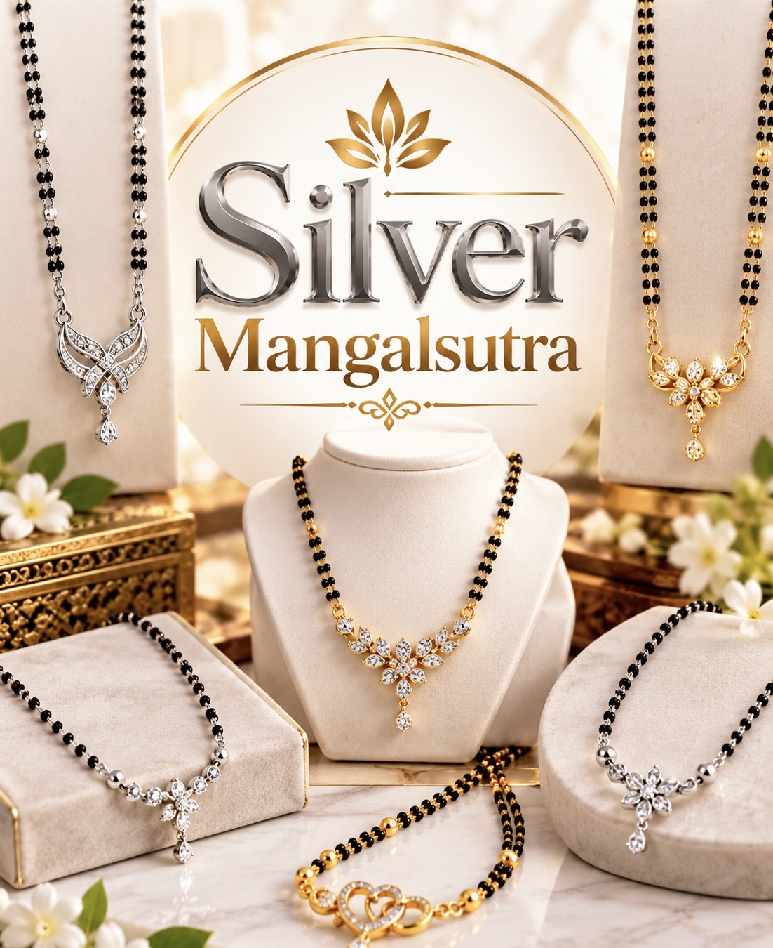 Silver mangalsutra